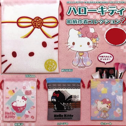 Pick Your Gacha - Hello Kitty Japanese Pattern Drawstring Collection 2